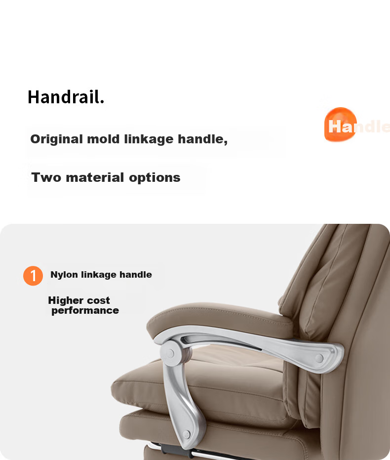 Guquan Ergonomic Office Chair, Genuine Leather Executive Chair, Reclining And Comfortable for Long Sitting, Boss Chair, Coffee Leather C570 5
