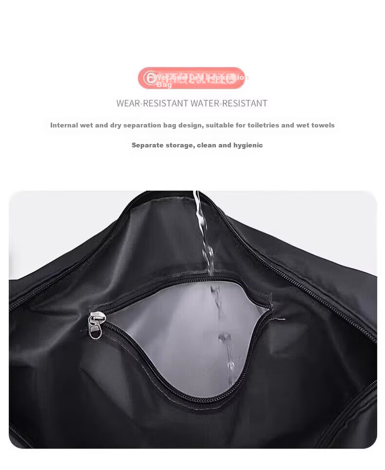 Huili Universal Wheel Suitcase, Travel Bag for Women with Large Capacity, Carry-On Luggage for Men, with Wheels, Wet And Dry Separation Storage Bag 15