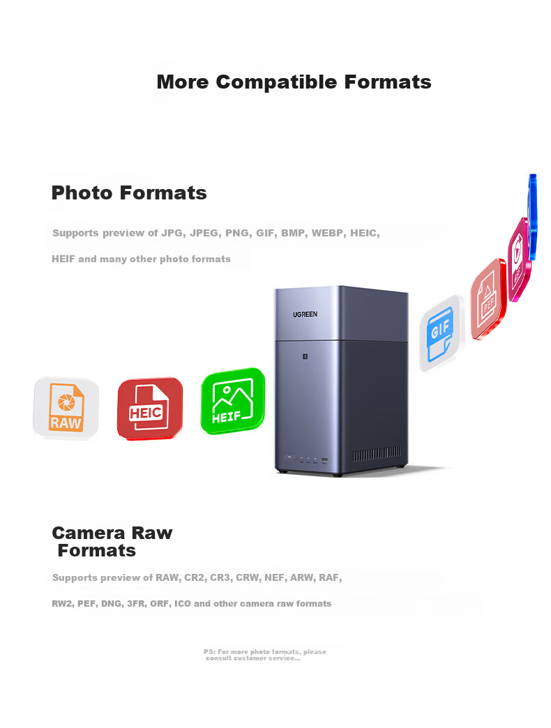 UGREEN Private Cloud DH2300, 8GB Dual-Bay NAS Network Storage, Personal Cloud AI Home Hard Drive Server, Mobile NFC One-Touch Connection, Photo Album Backup, Phone And Tablet Expansio 30