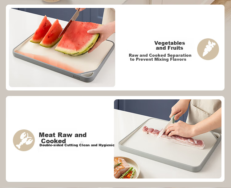 JD Original Cutting Board Chopping Block Food-Grade Household Use [Double-Sided Anti-Spill Groove] 40*28.5*2.35cm 11