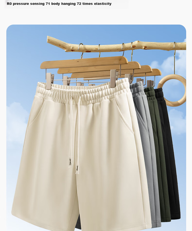 MINISO Summer Shorts for Men, Quick-Dry Sports Casual Trendy Antibacterial Sun-Resistant Outdoor Men's Knee-Length Shorts Z Black M 4