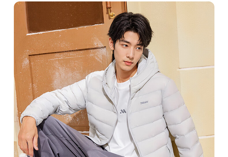 361° Men's Down Jacket Autumn Winter New Lightweight Short Warm Hooded Sports Inner Layer 652544302D-4 21