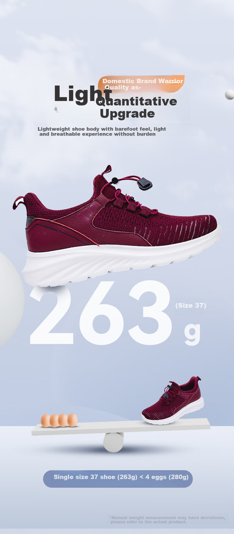 Huili Official Women's Shoes, Elderly Women's Shoes, 2026 Spring New Style Versatile Lightweight Flyknit Women's Shoes, Red, Size 38 3