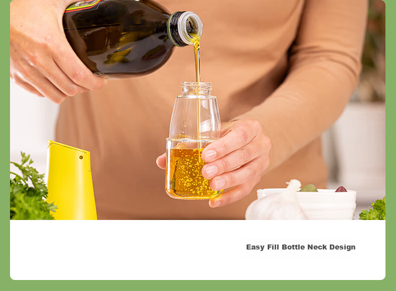 Zuutii Oil Bottle Kitchen Automatic Open-Close Glass Jar Seasoning Leak-Proof Gravity Vinegar Soy Sauce Bottle Mini 170ml 19