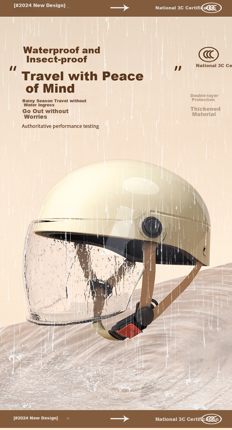 Siwangongli New National Standard 3C Certified Electric Vehicle Helmet, Summer Half-Helmet for Men And Women, Sun Protection Visor, All-Season Universal Electric Motorcycle Safety Helmet SWY6749 13