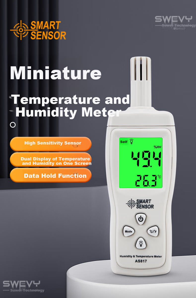 Xima AS847 Handheld Thermometer And Hygrometer, High-Precision Industrial Digital Temperature And Humidity Meter 1
