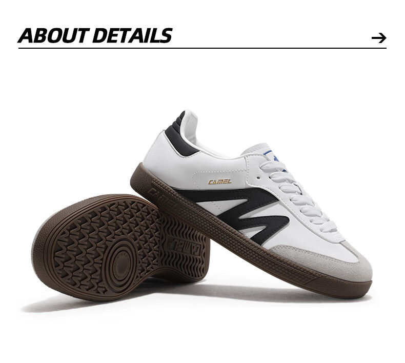 CAMEL Training Shoes Lightweight Sole Men's Casual Sports Shoes K15B09L7069 Ivory White/Black Size 43 14