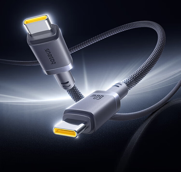 Baseus Apple 17/16/15 Type-C Charging Cable Dual-Head PD 60W Fast Charge CTOC 3A Car Charger Compatible with iPhone Huawei Mate70 Laptop 1m White 1