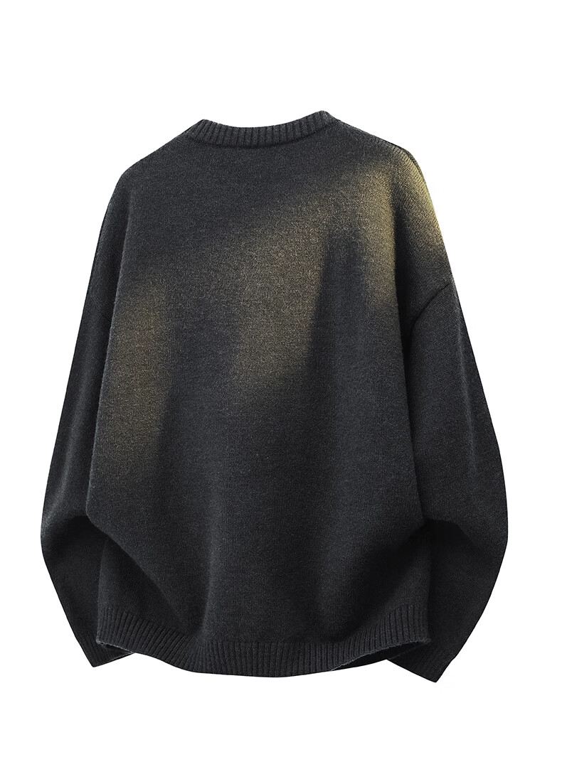 :CHOCOOLATE Men's Autumn New Knit Sweater Jacket Loose Pullover Long Sleeve Coat Navy Blue L 22