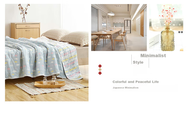 Hengyuanxiang Pure Cotton Gauze Towel Blanket, Six-Layer Thickened Quilt, Single Person Children's Summer Cool Nap Air Conditioning Shawl, 150×200cm 1