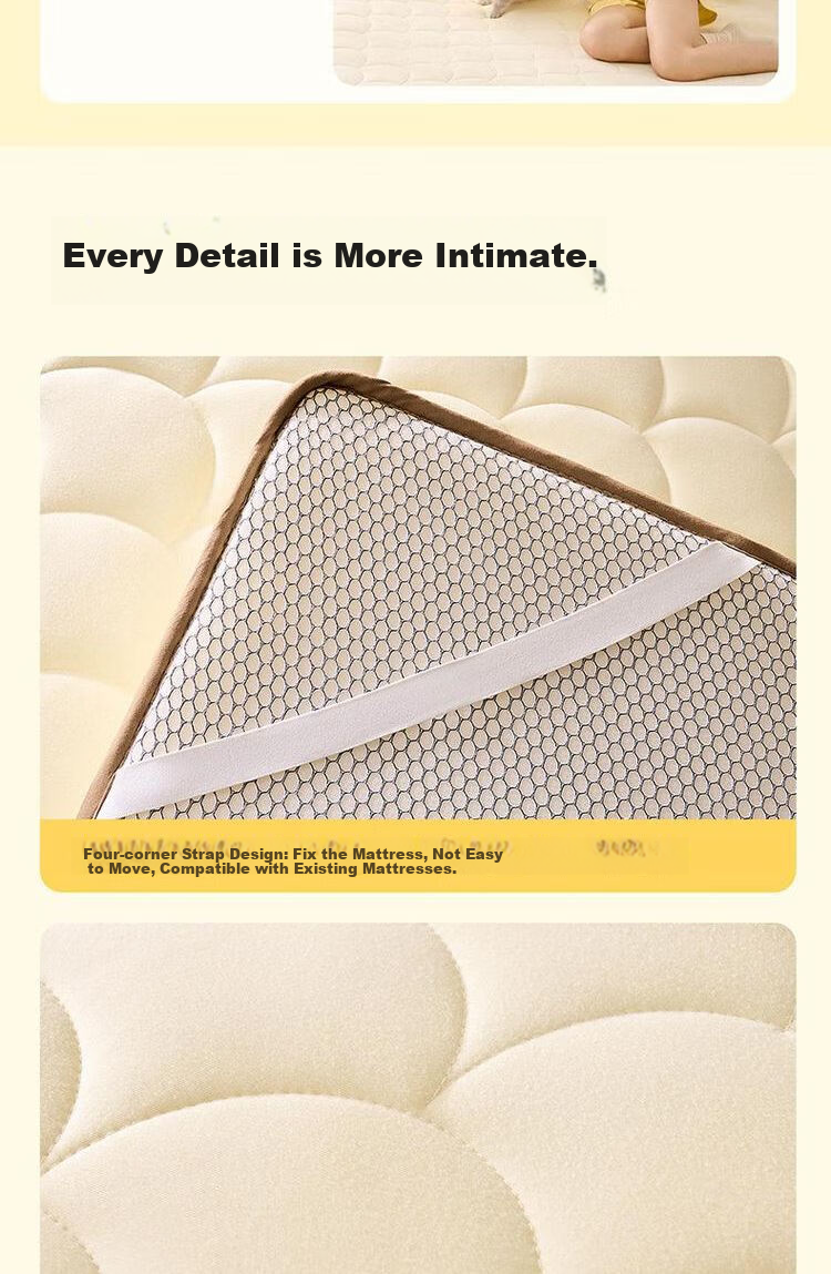 Wangyiyanxuan Mattress Pad for Double Bed, Floor Sleeping Mat, Anti-Bacterial, Soybean Fiber Mattress, 150*200*5cm 7