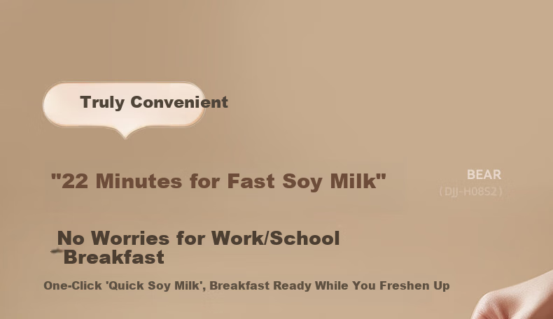 Bear White Moonlight Soy Milk Maker Blender, Home Use, 1.2L Large Capacity, Fast Soy Milk, 316L Stainless Steel, for 3-4 People, Fully Automatic, No Cooking Required, 2025 New Model DJJ-H08S2 Upgraded Versio 21