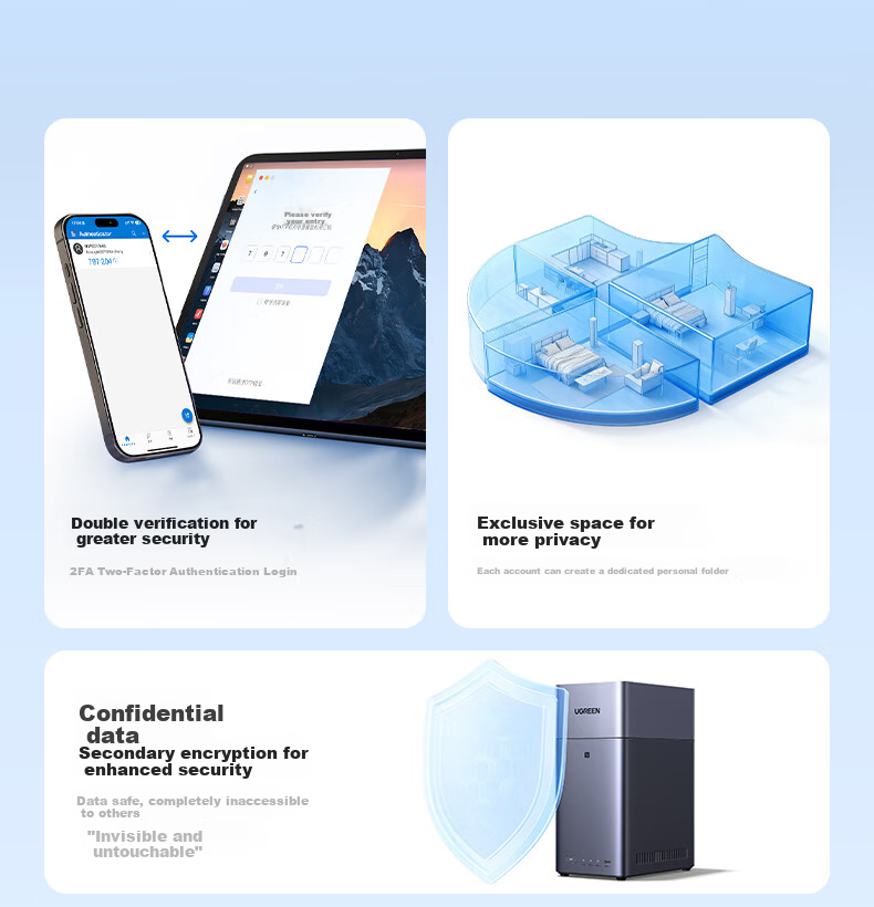 UGREEN Private Cloud DH2300, 8GB Dual-Bay NAS Network Storage, Personal Cloud AI Home Hard Drive Server, Mobile NFC One-Touch Connection, Photo Album Backup, Phone And Tablet Expansio 15