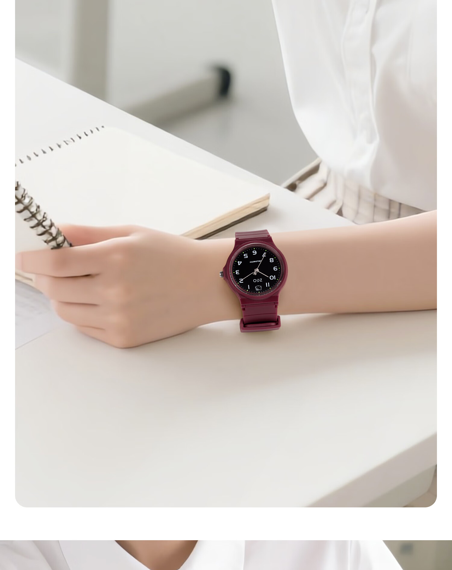 Hello Kitty Student Exam Watch for Girls Middle and High School Quiet Quartz Movement 10