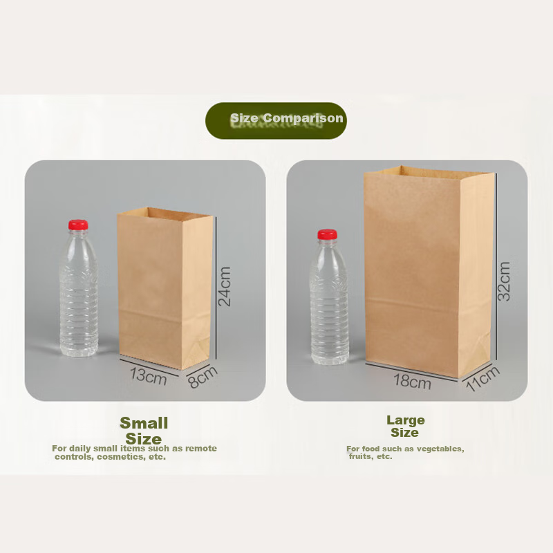 Banzheni Kraft Paper Bags, Refrigerator Oil-Proof Storage Bags, Vegetable And Fruit Food Packaging Bags, Laminated Bags, 90 Grams Thick Versio