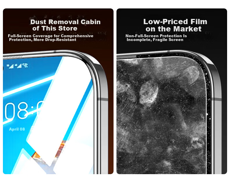 Baozou [No Dust Warehouse 2 Pieces - Replacement Guaranteed] Tempered Glass Screen Protector for Huawei P40, Full Coverage HD Glass Protective Film for Huawei P40 Smartphone 4