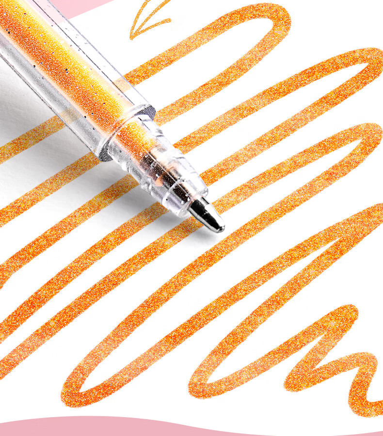 Jinzhi 12-Color Retractable Highlighter Pens, Luminous Sand Silver Light for Children And Students' Journaling, Pearlescent Markers, Outline Highlighters, Fluorescent Pens 3