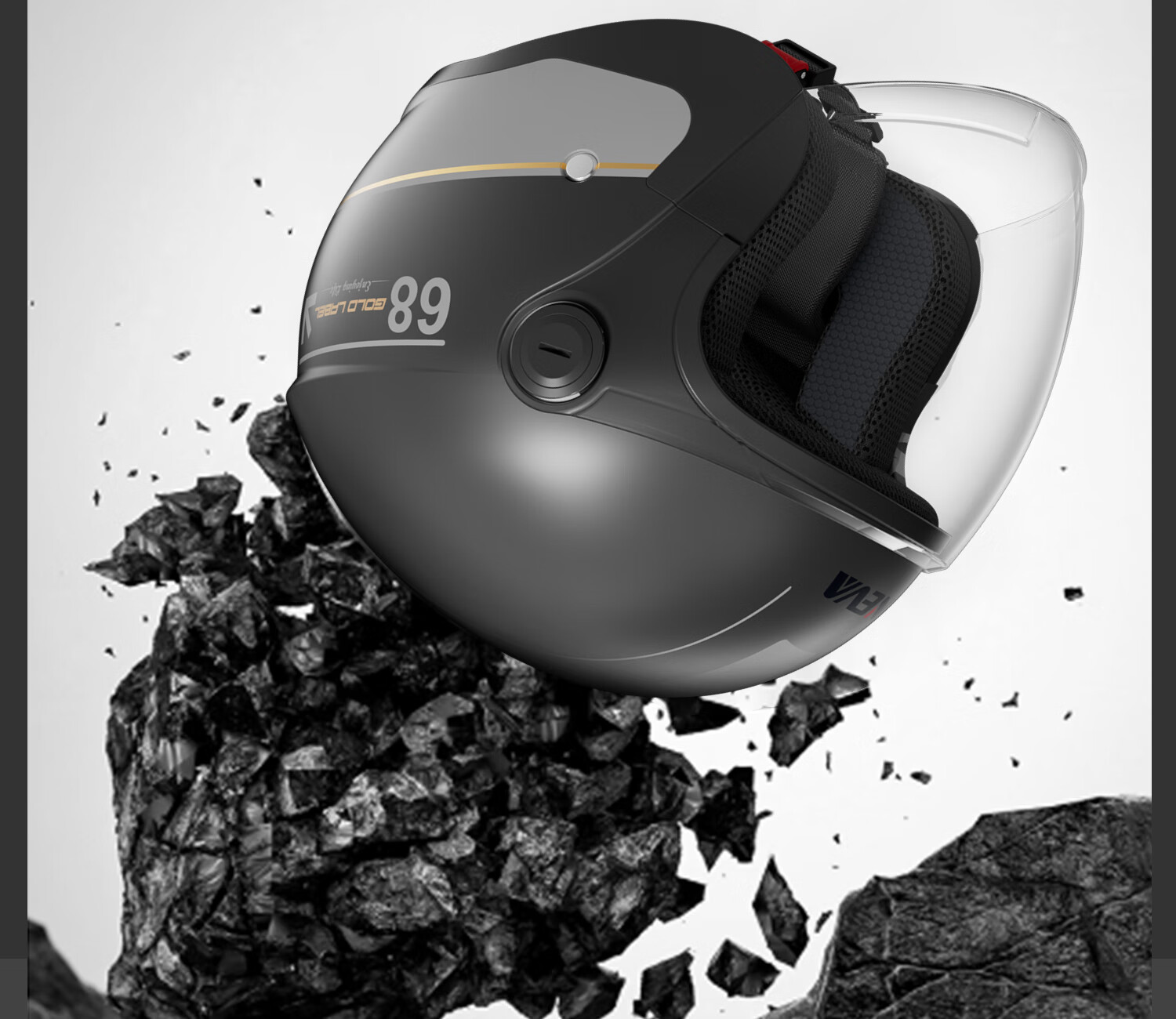 NEVA New National Standard Class A 3C Certified Electric Motorcycle Helmet Unisex Winter Warm Anti-Fog Electric Scooter 3/4 Half Helmet Safety Cap Pearl White - Anti-Fog Long Visor 6