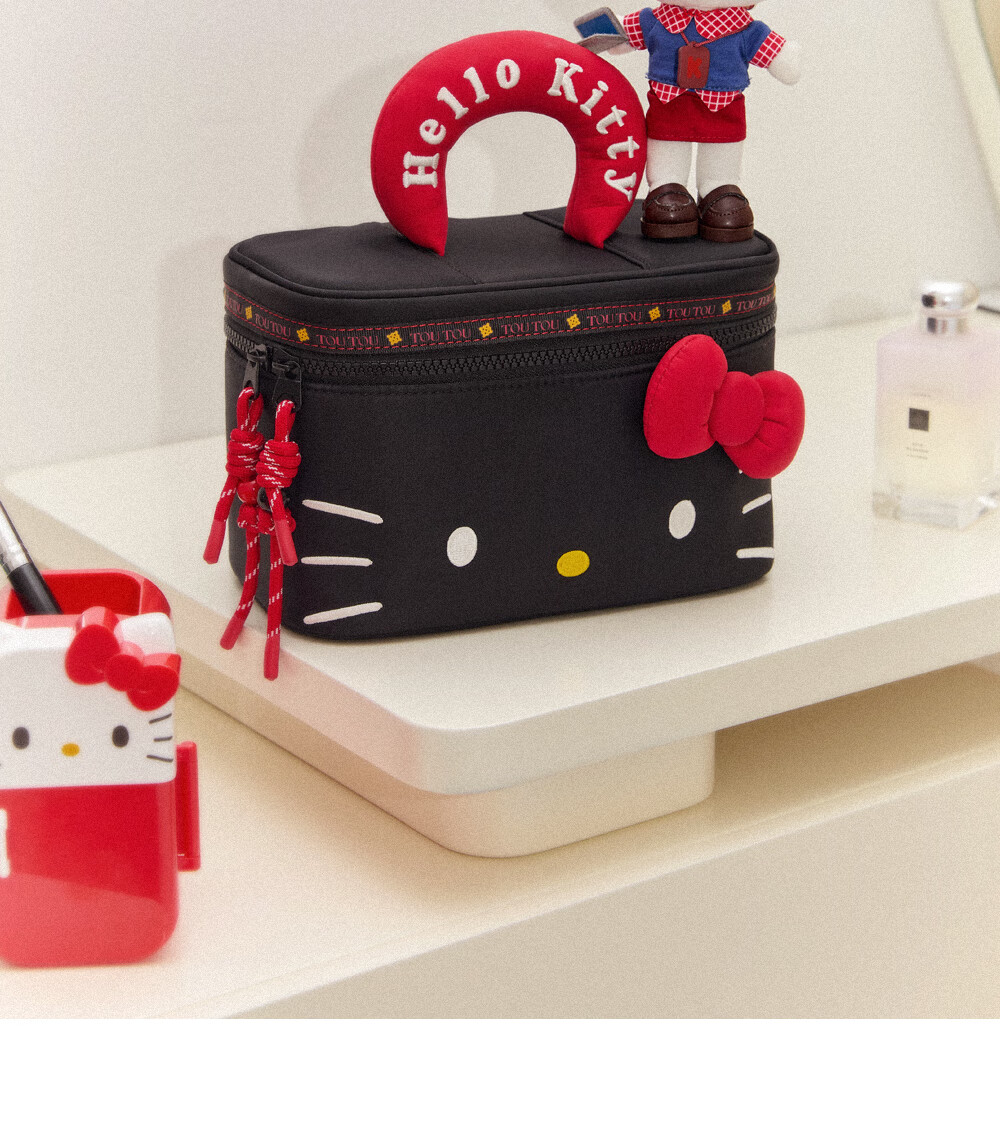 Toutou Hello Kitty Cosmetic Bag Toiletry Storage Pencil Case Children's Day Birthday Gift for Girlfriend 14