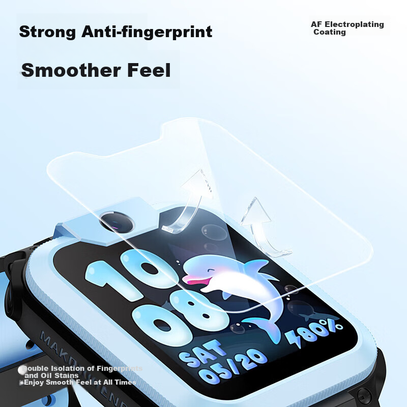 Xuanyi [Two Pieces of Premium] Suitable for Xiaotiancai Children's Smartwatch Q2A/Q1A/Q3A Tempered Glass Film, Q2A Protective Case, D2A/D2 Screen Protector, N3 Protective Case Watch Film