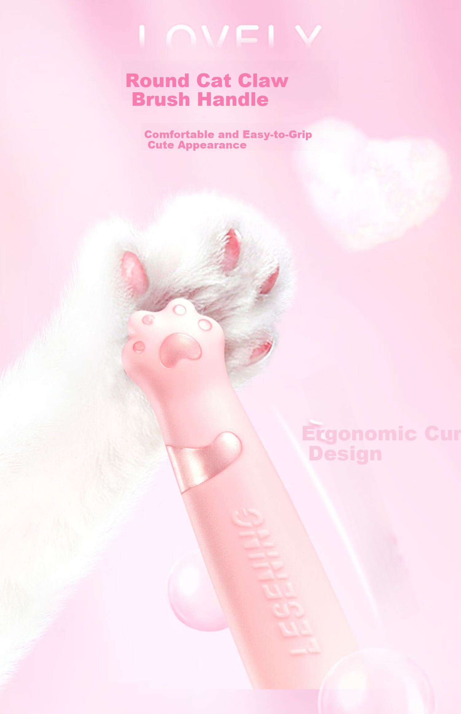 Lengsuanling [Huang Zihong Fan's Choice] Cute Cat Paw Soft Bristle Toothbrush Single Pack (Random Color), Protects Gums 14