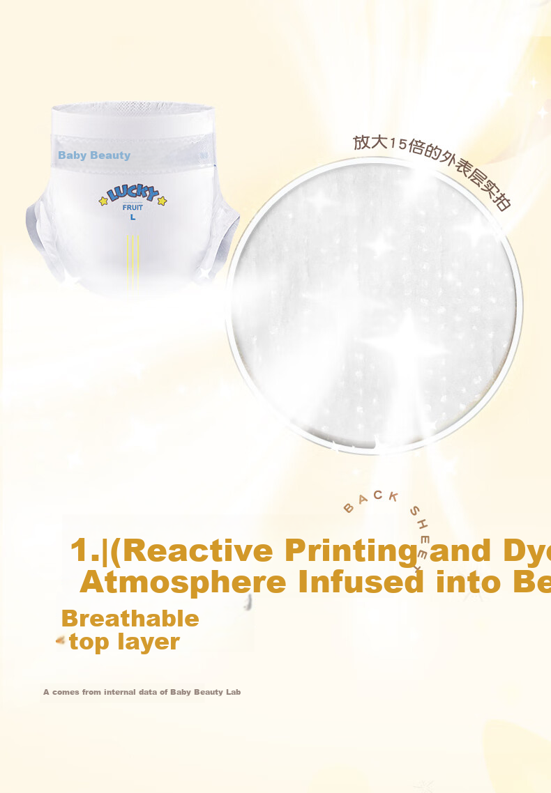 Baoyingmei Space Bear Diapers XXL 34 Pieces [28-35 Lbs] Ultra-Thin Breathable Disposable Diapers for Baby Boys And Girls 4