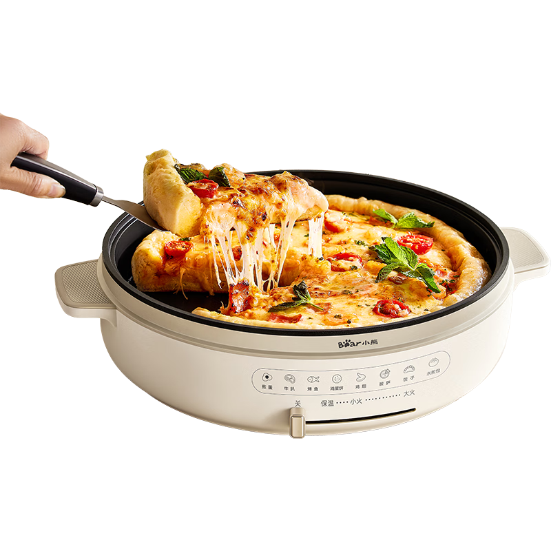 Bear Electric Griddle for Home Use, Single-Sided Pancake Maker, Large Flatbread Pan, Breakfast Machine, Egg Pancake Maker, Grill Machine, Multi-Function with 3 Heat Settings, 50mm Deep DBC-H16U5