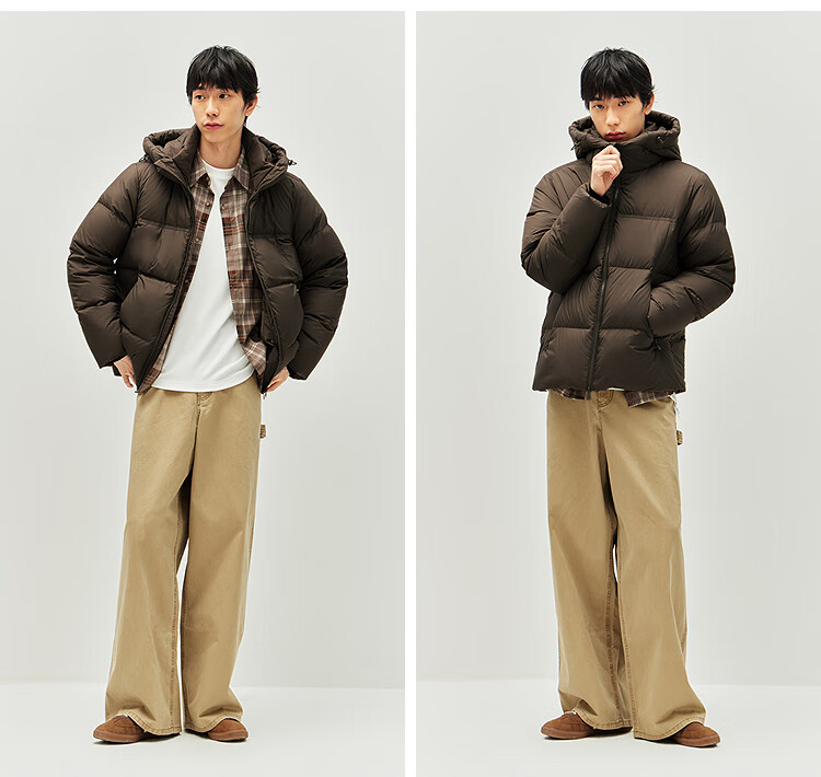 Semir New Year Qiji Red | Easy Down Series down Jacket for Men, Winter 2025 Triple-Protection Coat, Couple's Hooded Red Outerwear 7