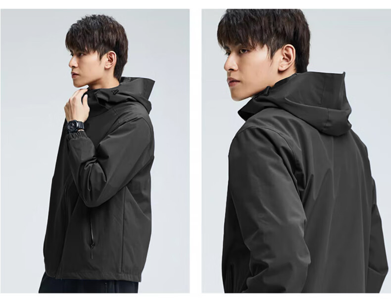 Warrior Men's Hooded Printed Jacket Autumn Fashion Casual Versatile Men's Outerwear 4