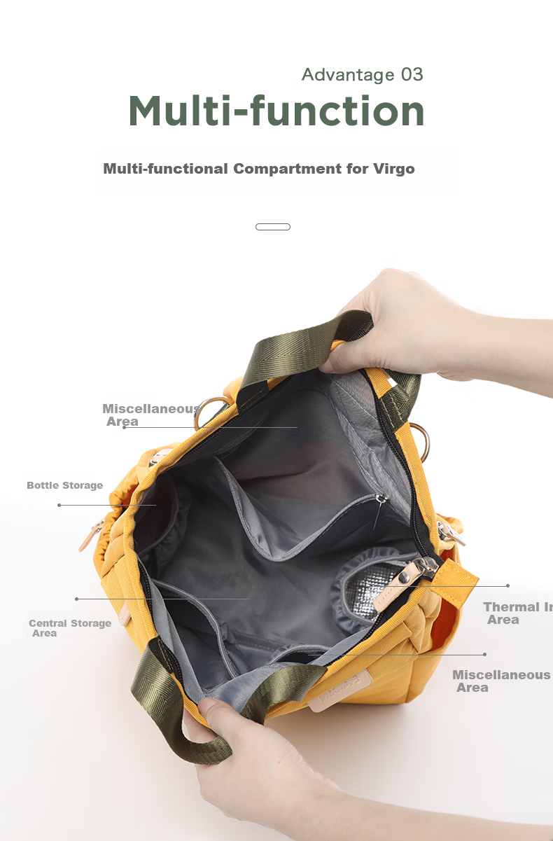 Xiaoyaxiang Mommy Bag, Large Capacity Fashionable Backpack for Mothers, Big Baby Carrier, Lightweight Handheld Tote for Outdoor Use (Yiyuan) 5