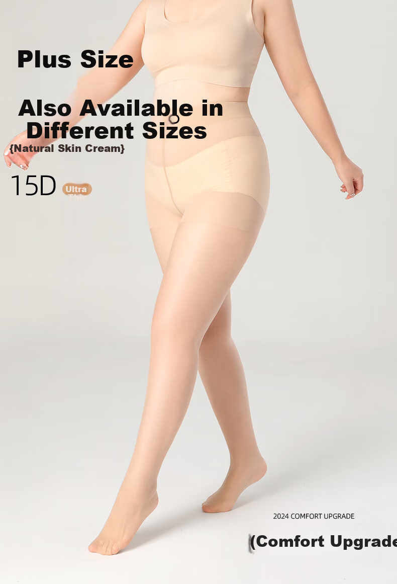 BONAS 26 New Style Stockings for Women, Plus Size Double Padded Ultra-Thin Pantyhose, Skin Color, Plus Size, Leggings, Bare Leg Effect 1