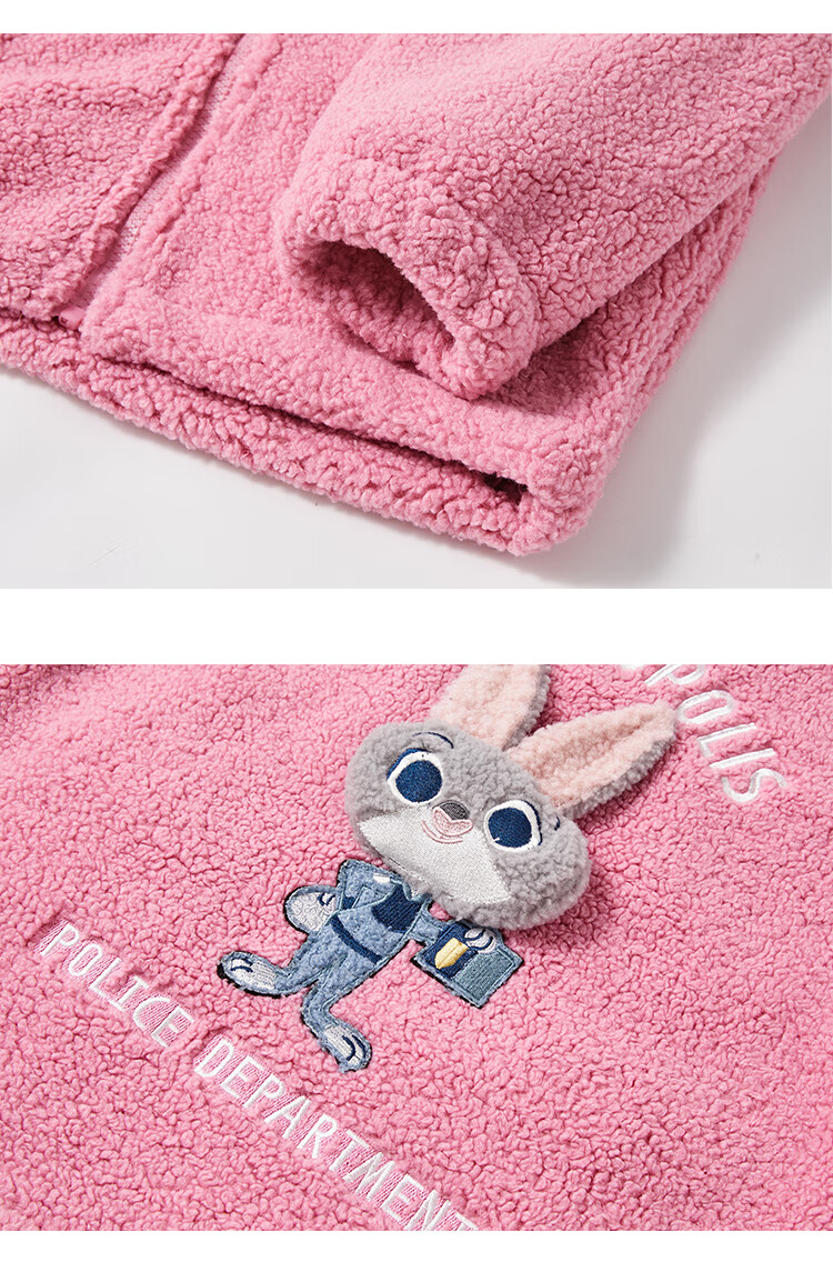 Disney Girls' Fleece Jacket 2026 Winter New Children's Zootopia Warm Stand Collar Top 14