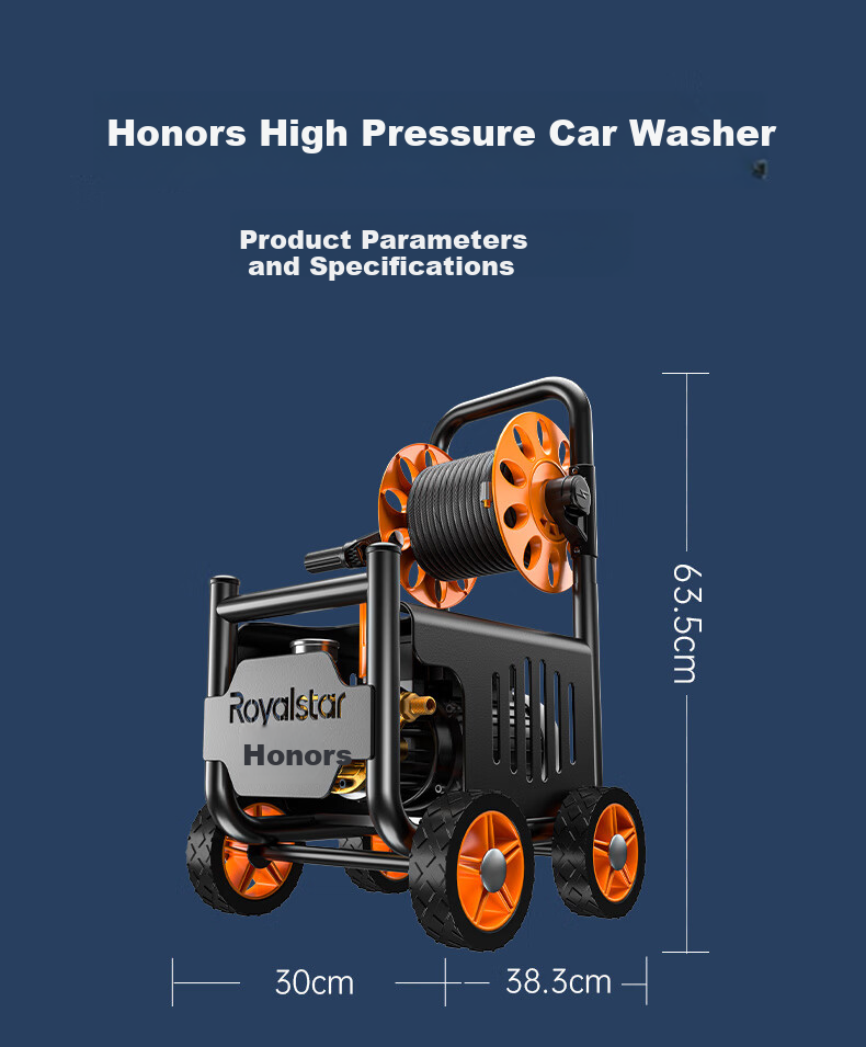 Rongshida Car Wash Machine High-Pressure Water Gun, 220V Household Car Washing High-Pressure Water Gun, Car Washing And Floor Cleaning High-Pressure Washer, Premium Model 13