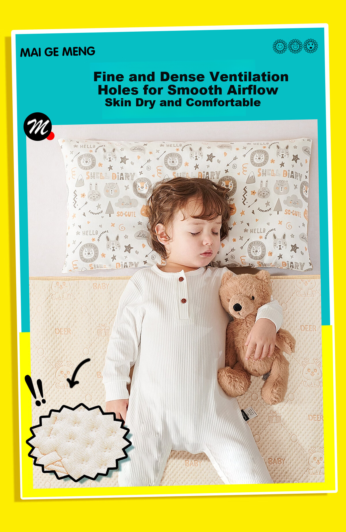 Maigemeng Washable Baby Changing Pad, Cotton Waterproof And Leak-Proof Bed Sheet for Infants, 80*100cm 5