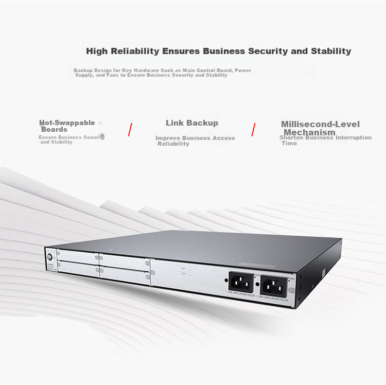 HUAWEI AR6140E-S Enterprise-Grade Gigabit Router, 2*GE Electrical + 2*GE Optical WAN Ports + 2*GE Optical Ports, 3GE Electrical LAN Ports, Quad-Core Processor, Replacement for AR6140-S 3