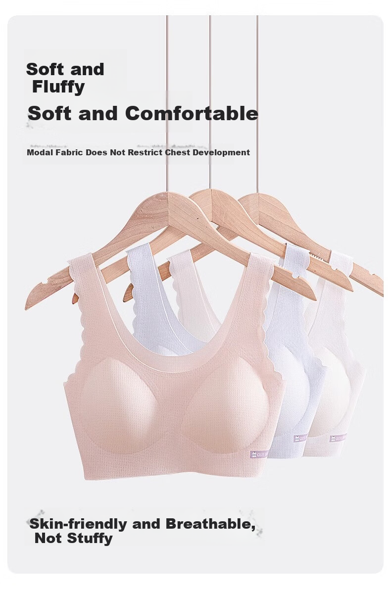 Dushiliren 26 New Girls' Underwear, Full Stage Girls' Vest, Student Puberty Comfortable Modal Bra, Thin Style 9