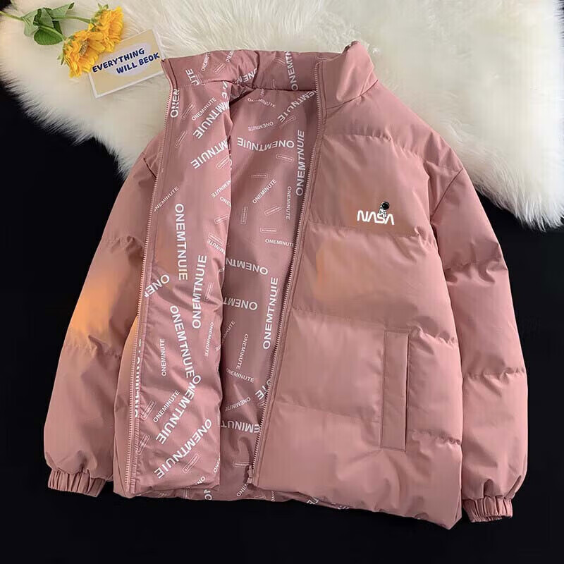 NASA MARVEL Cotton Jacket Men's Winter Coat Thickened Warm Bread Service Double-sided Wear Couple Casual Cotton Jacket 4