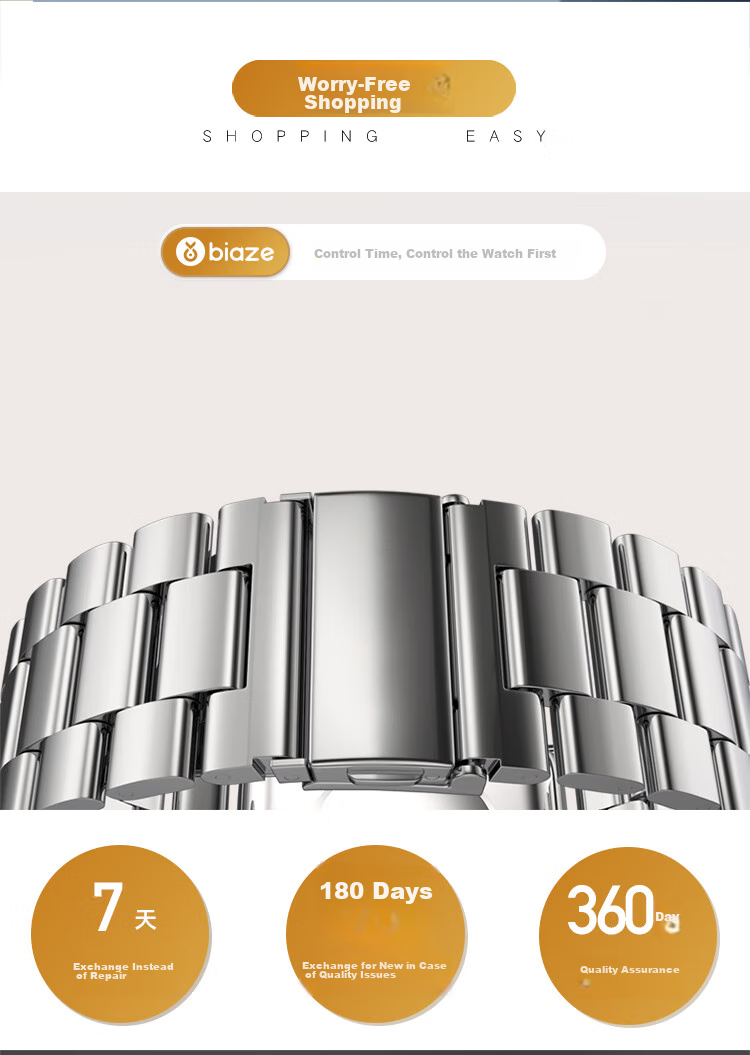 BIAZE Compatible with Apple Watch Band for IWatch S9/10, Stainless Steel Metal Strap for Apple Watch Ultra 2/8/7/6 Series 42/44/45/49mm - BD4 Black 2