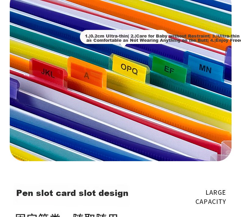 Sannianerban [Back to School Essential] Colorful 24-Grid File Folder Exam Paper Storage Bag, Large Capacity Accordion File, Expandable Document Organizer, Receipt And Document Storage Folder, Transparent 8