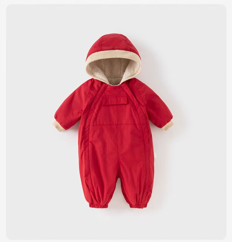 DAVE & BELLA Winter Baby Clothes Baby Thickened Jumpsuit Boys Girls Romper 5