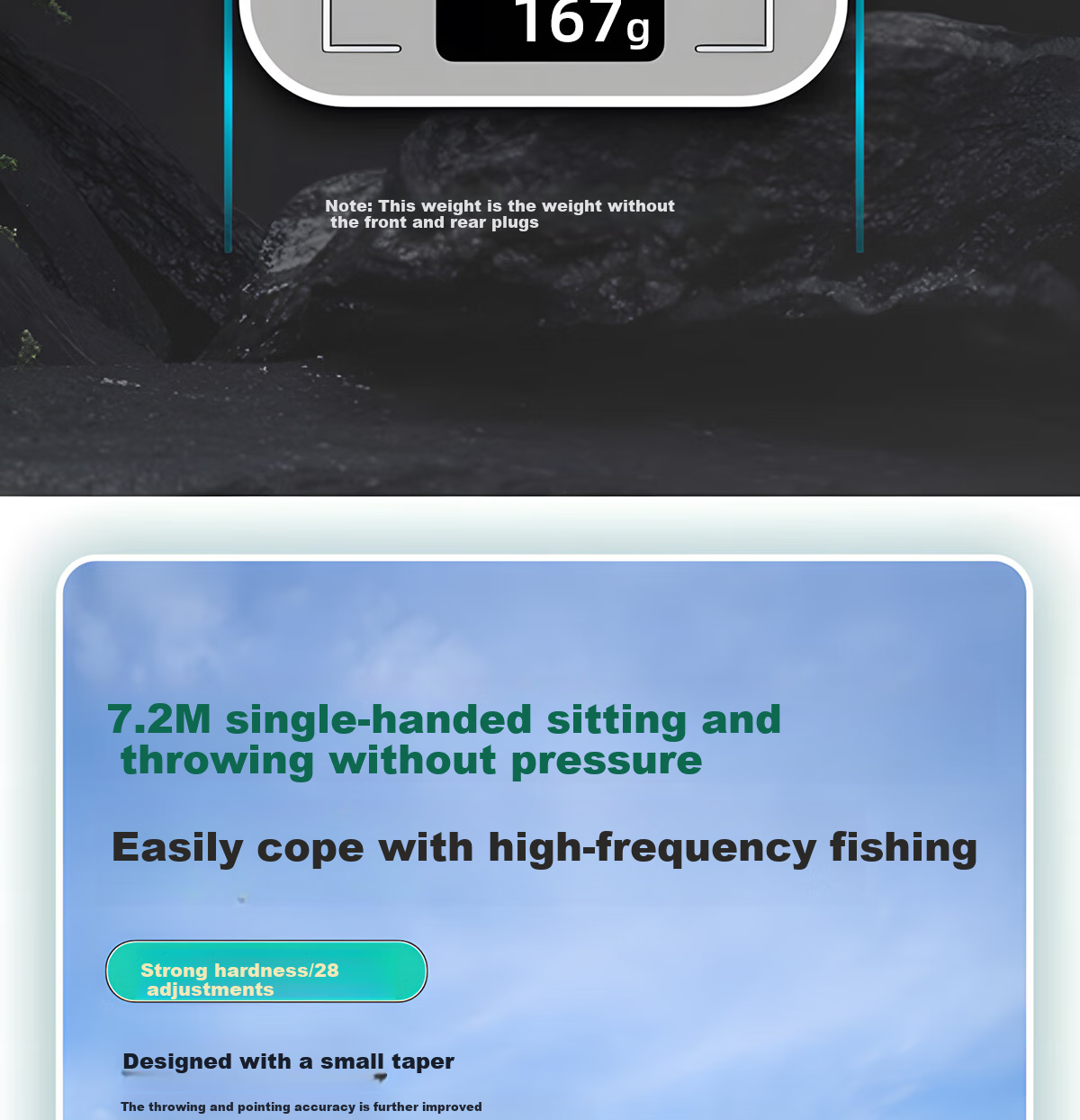 Xiaozaochuan Brand Fishing Rod, Pure Imported Carbon Fiber, All-Purpose Fishing Pole, Ultra-Light Hard Top Fishing Rod, Hand Rod Ten Great, 5.4m 8