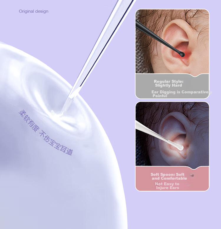 Shijian Children's Ear Pick, Illuminated Visual Ear Cleaning Tool Set, Rechargeable Version, 2-Piece Set, T86W 6
