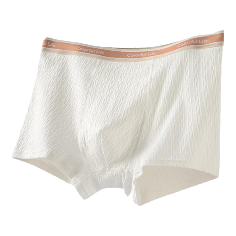 Hodo Kids Pure Cotton Antibacterial Boys' Underwear Age 7A Antibacterial Crotch Developmental Underwear 4-Pack Solid Color Stripes 180