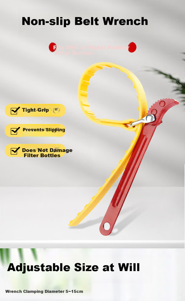 Honggong Oil Filter Wrench Universal Chain Belt Wrench Oil Change Tool Disassembly Wrench Household Tool 6