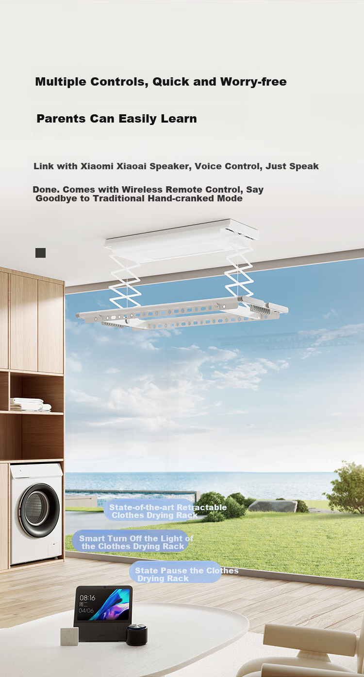 Mijia Smart Clothes Drying Rack 1S [Subsidy], Xiaomi Electric Invisible Clothes Hanger, Balcony Ultra-Thin Wireless Remote Control 5