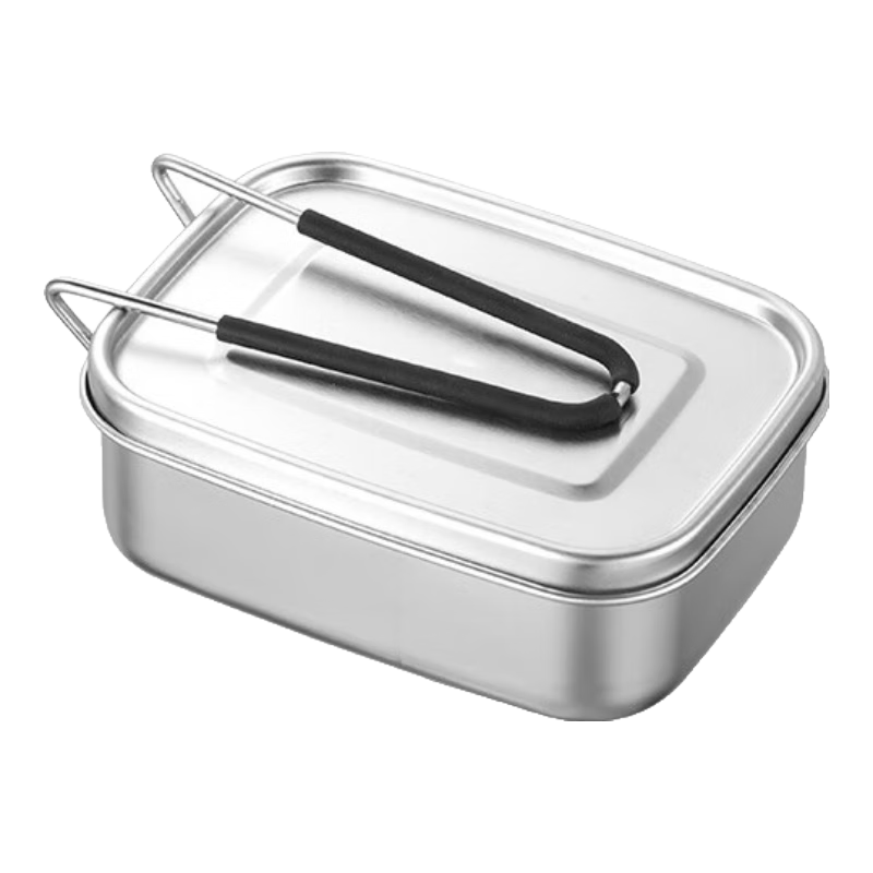 KATEI STORY Japanese Stainless Steel Lunch Box, 316 Food Grade with Lid, Suitable for Office Workers, Traditional Canteen Meal, Steamed Rice, Bento Box