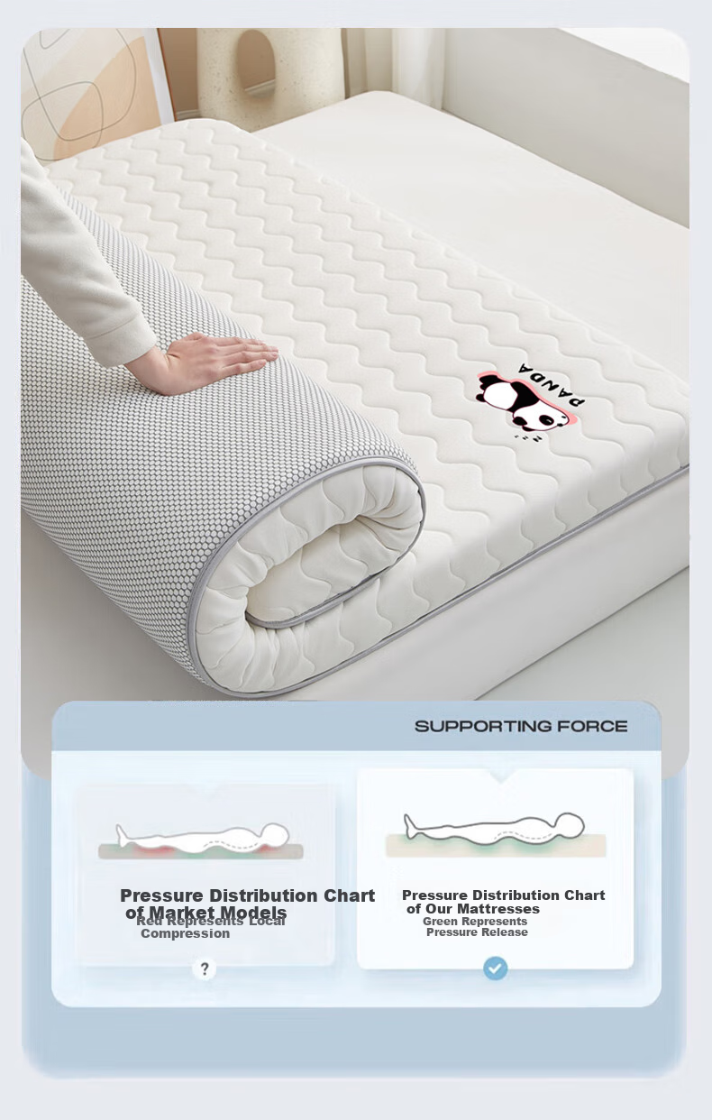 Wuyinliangpin Class A Fabric Student Mattress Cover, Single Bed Pad, 1.2x2 Meter Bed Foldable Mattress, Dormitory All-Season Non-Slip 5