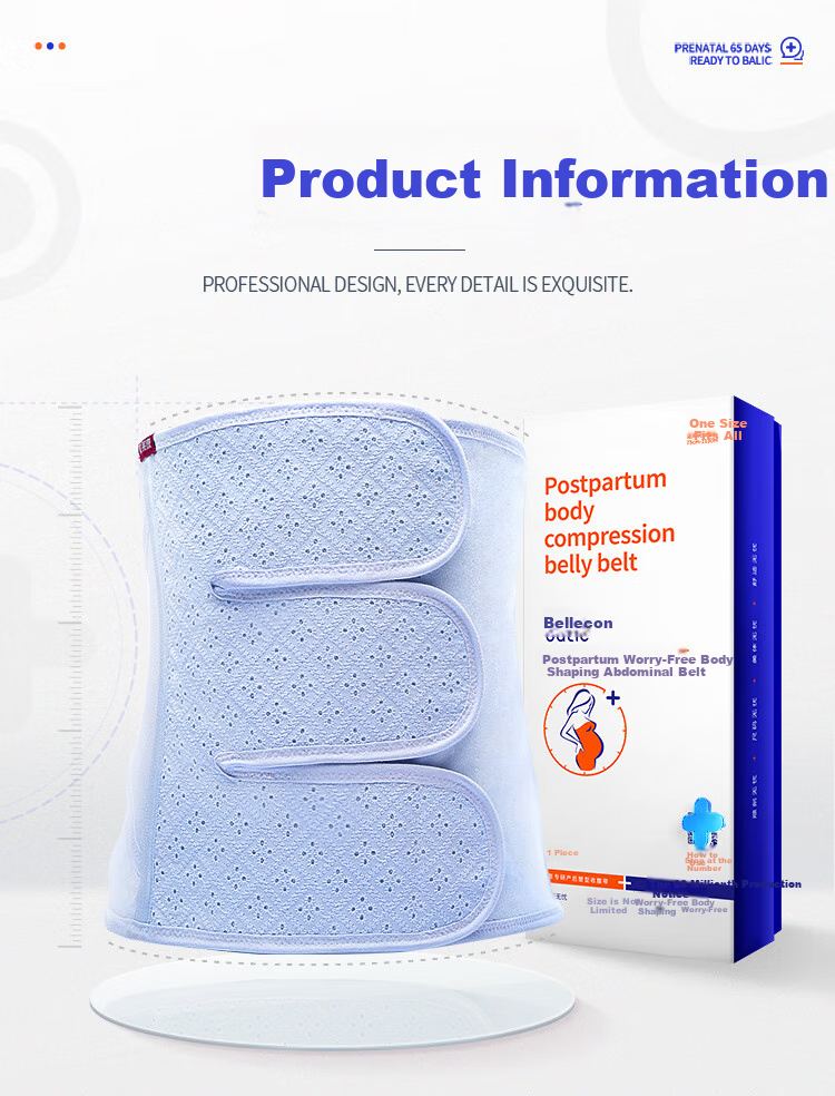 Beilaikang (Balic) Postpartum Belly Wrap, Abdominal Binder, Xinjiang Cotton, Suitable for Natural And C-Section Delivery, Universal Shaping Garment, Gray, One Size Fits All 18