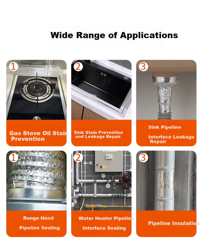 Mileqi Kitchen Oil-Proof Sticker, Stove And Sink Edge Gap Waterproof, Mold-Proof, Oil-Resistant Adhesive Tape, Heat-Resistant Self-Adhesive Beauty Seam Sticker, 100mm Wide, 10 Meters Long 7
