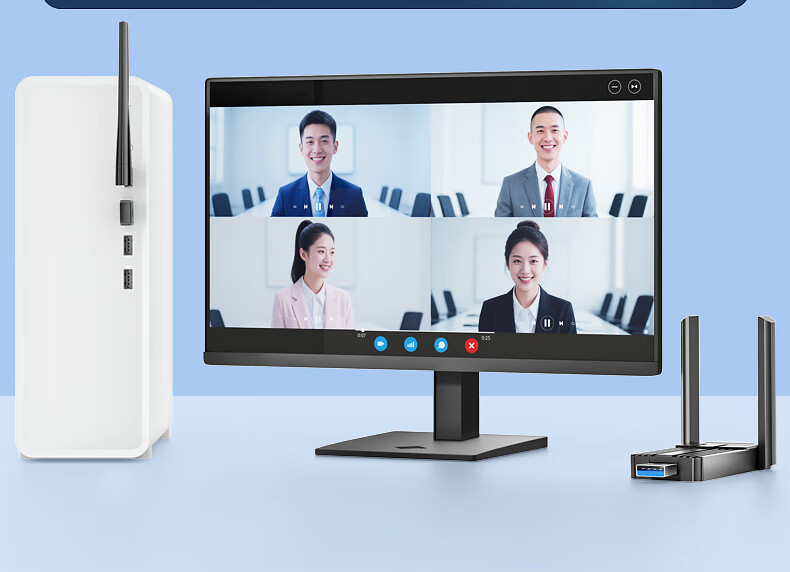HP Wireless Network Card WiFi6 Driver-Free USB Receiver 5G Dual-Band Desktop Laptop WiFi Receiver Transmitter 1